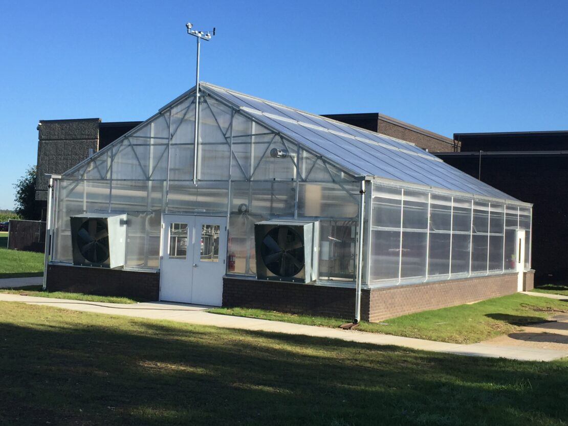 Vail Classroom Cultivator greenhouse at National Trail High School